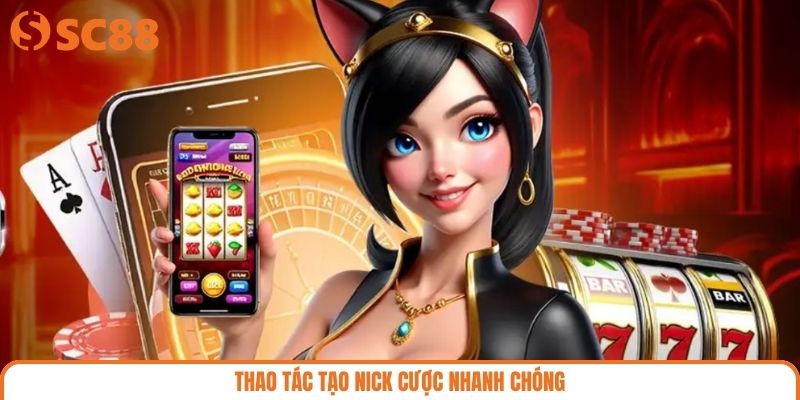 Thao tác tạo nick cược nhanh chóng